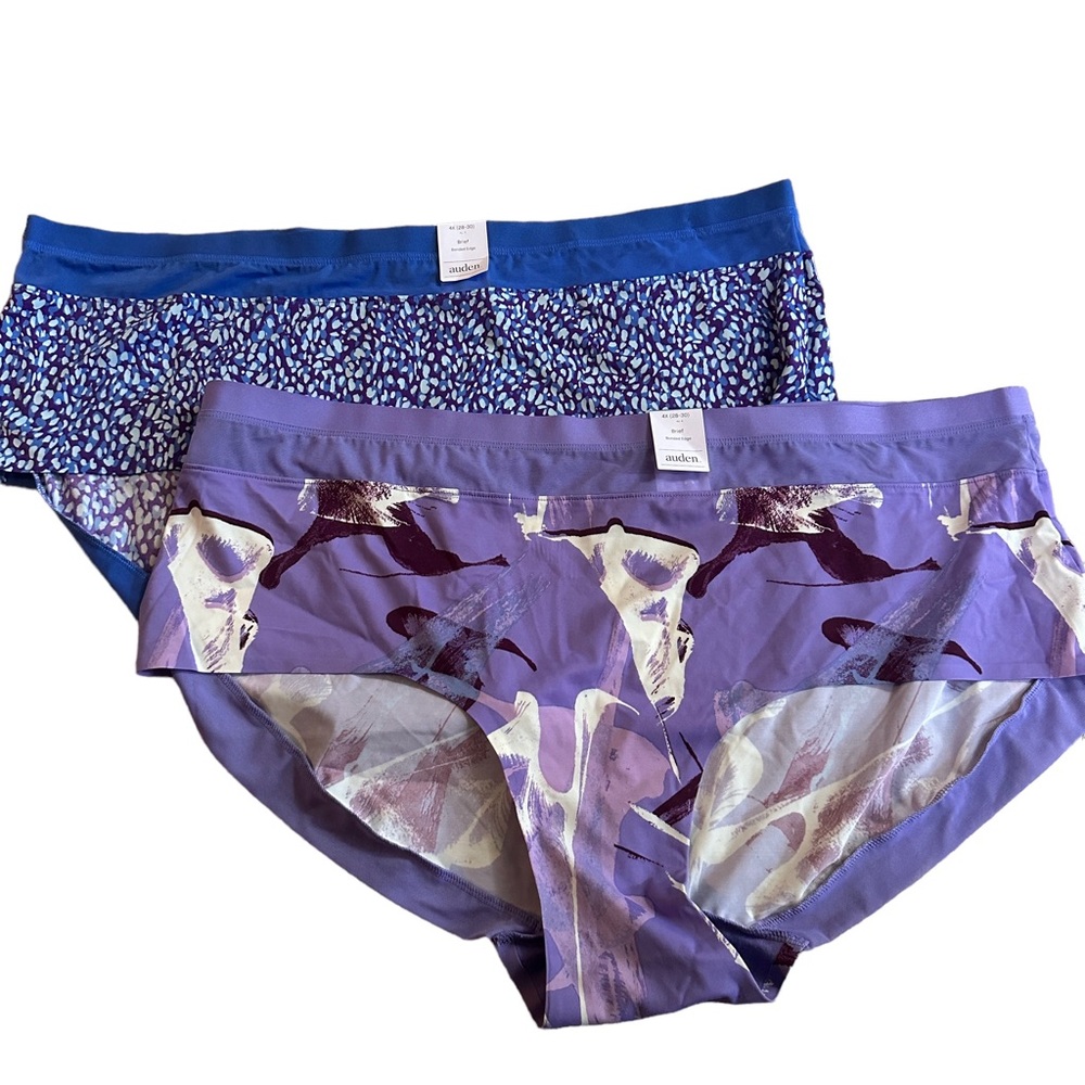 NWT Womens Auden Lot of 2 Panty Underwear Briefs 4X (28-30)